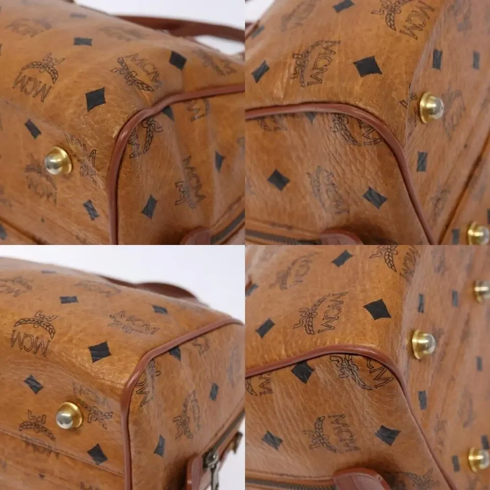 MCM Logogram Visetos Handbag Brown